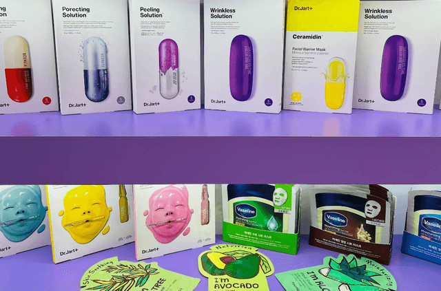 shelves stocked with international health and beauty products